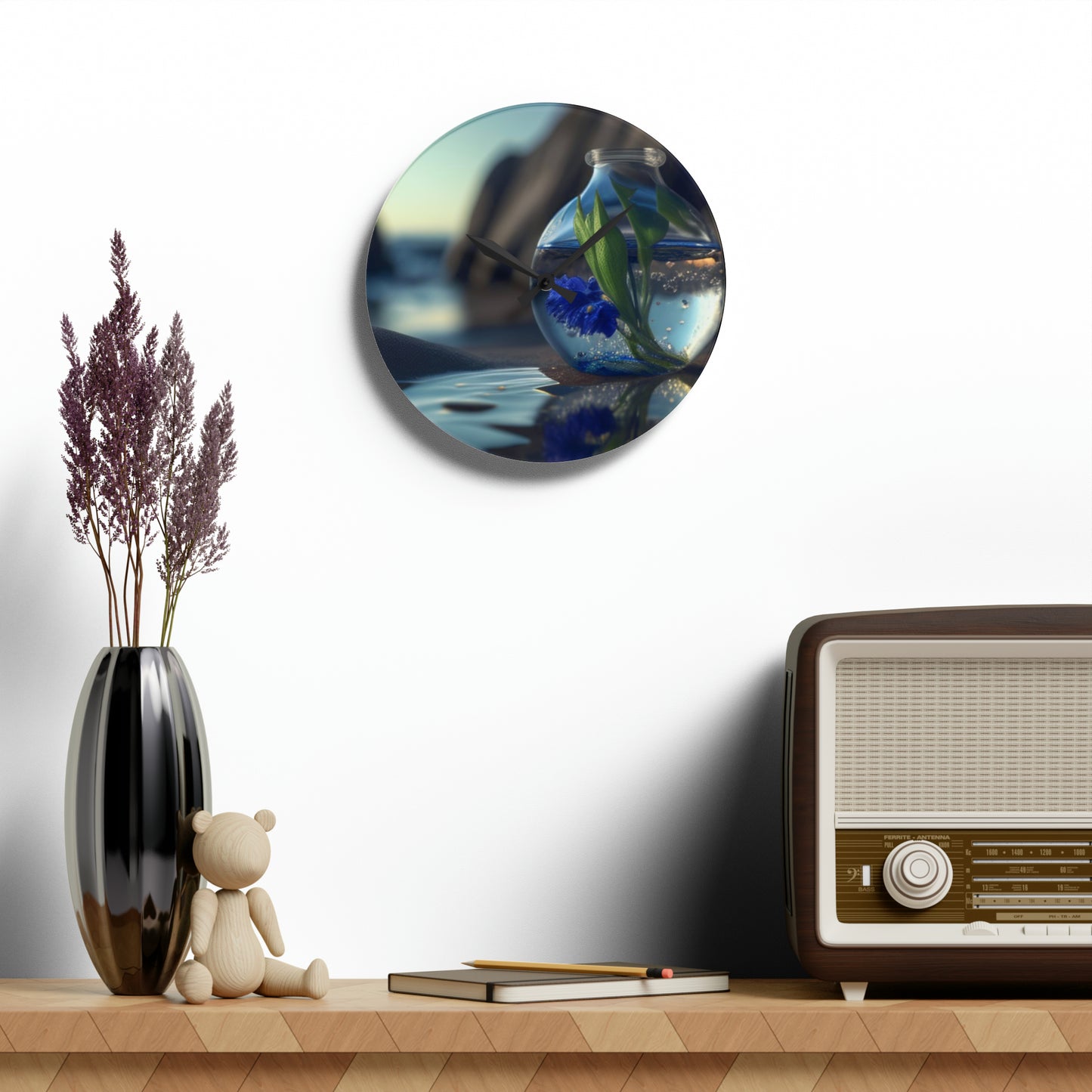 Acrylic Wall Clock The Bluebell 3