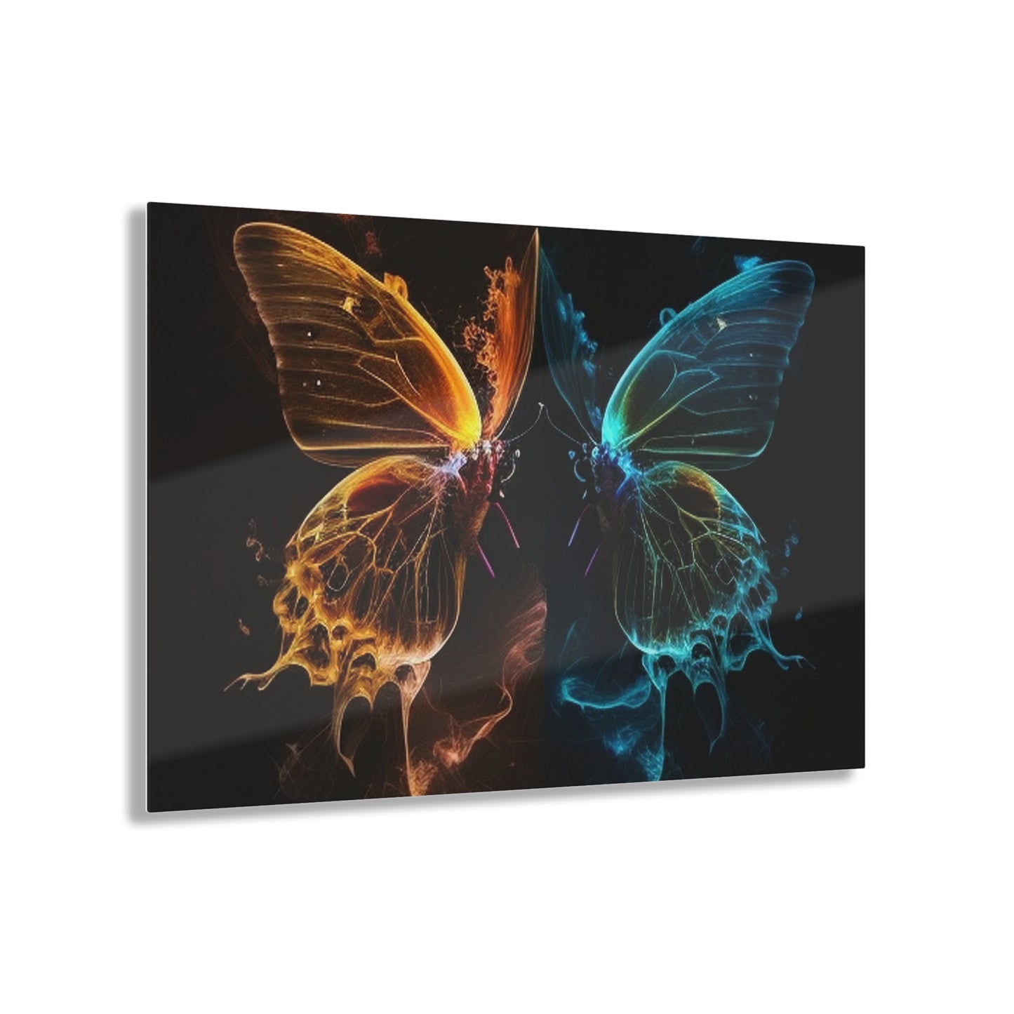 Acrylic Prints Kiss Neon Butterfly 1