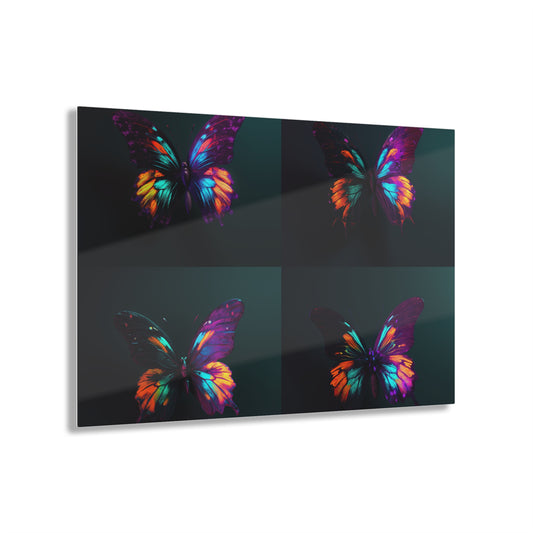 Acrylic Prints Hyper Colorful Butterfly Purple 5