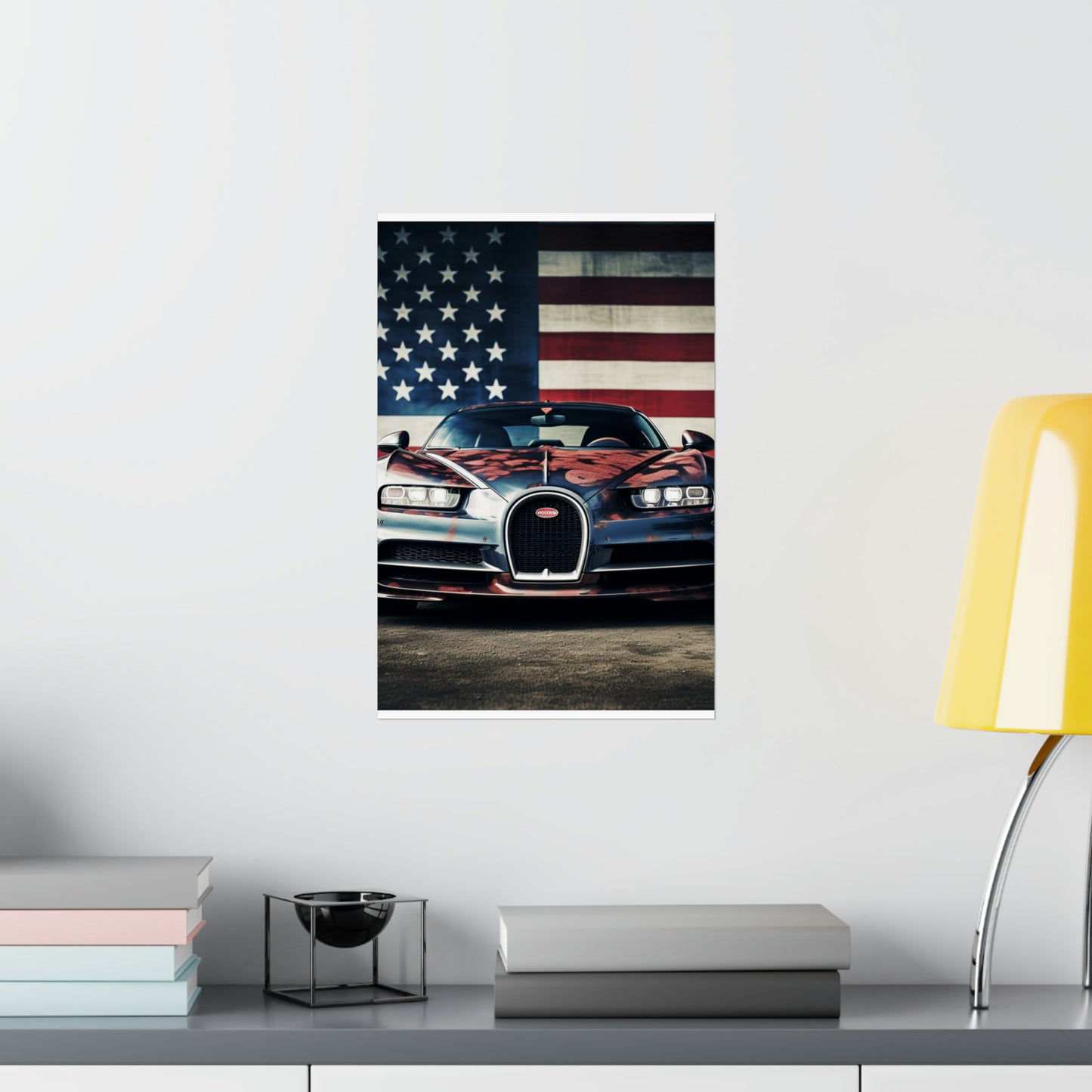 Premium Matte Vertical Posters Bugatti Flag 3