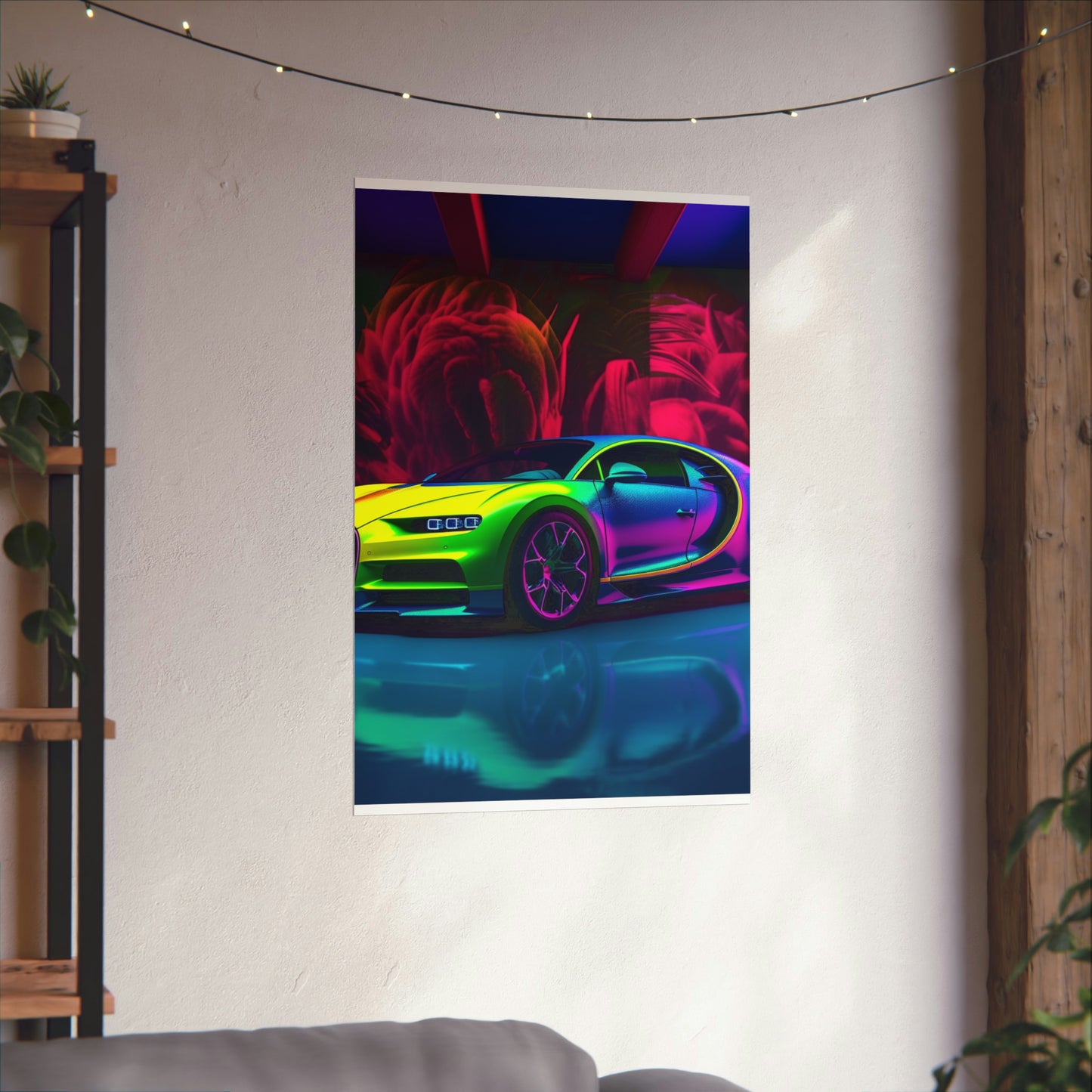 Premium Matte Vertical Posters Florescent Bugatti Flair 1