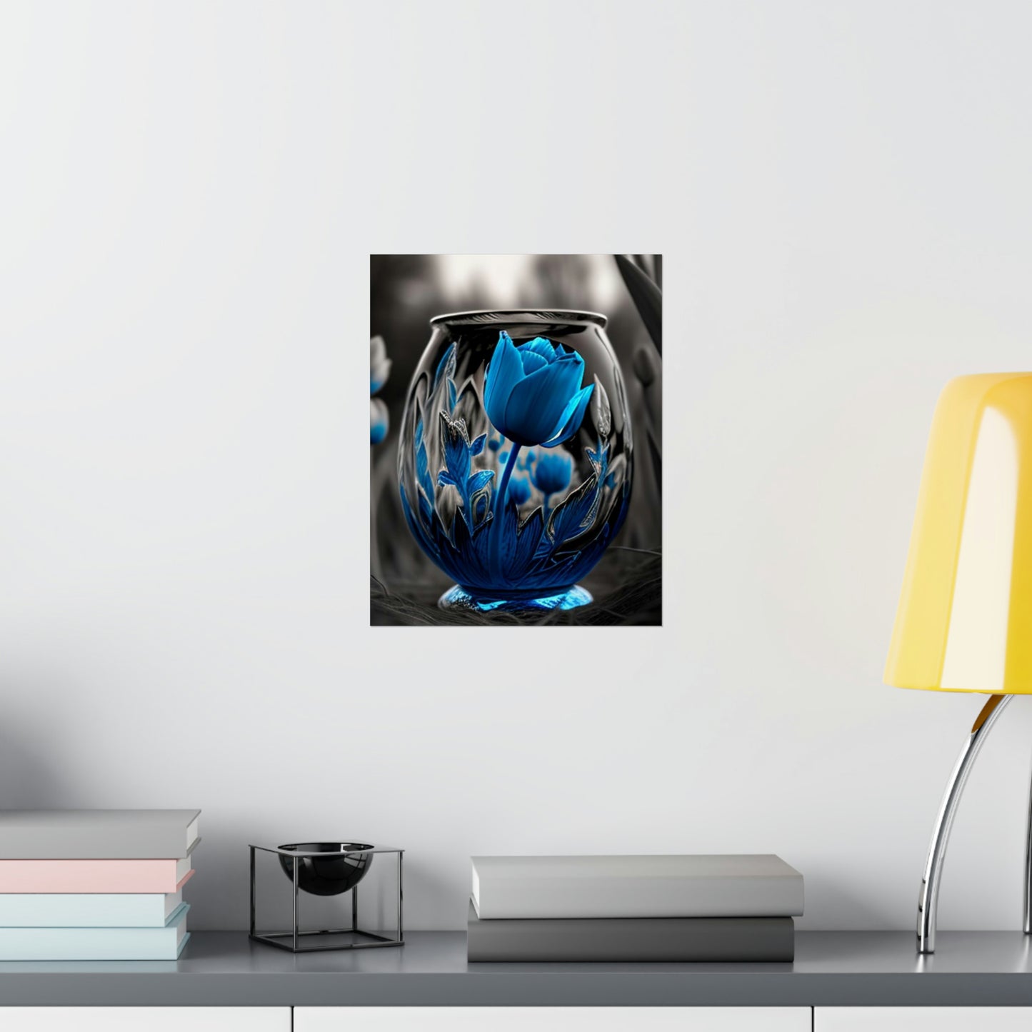 Premium Matte Vertical Posters Tulip Blue 2