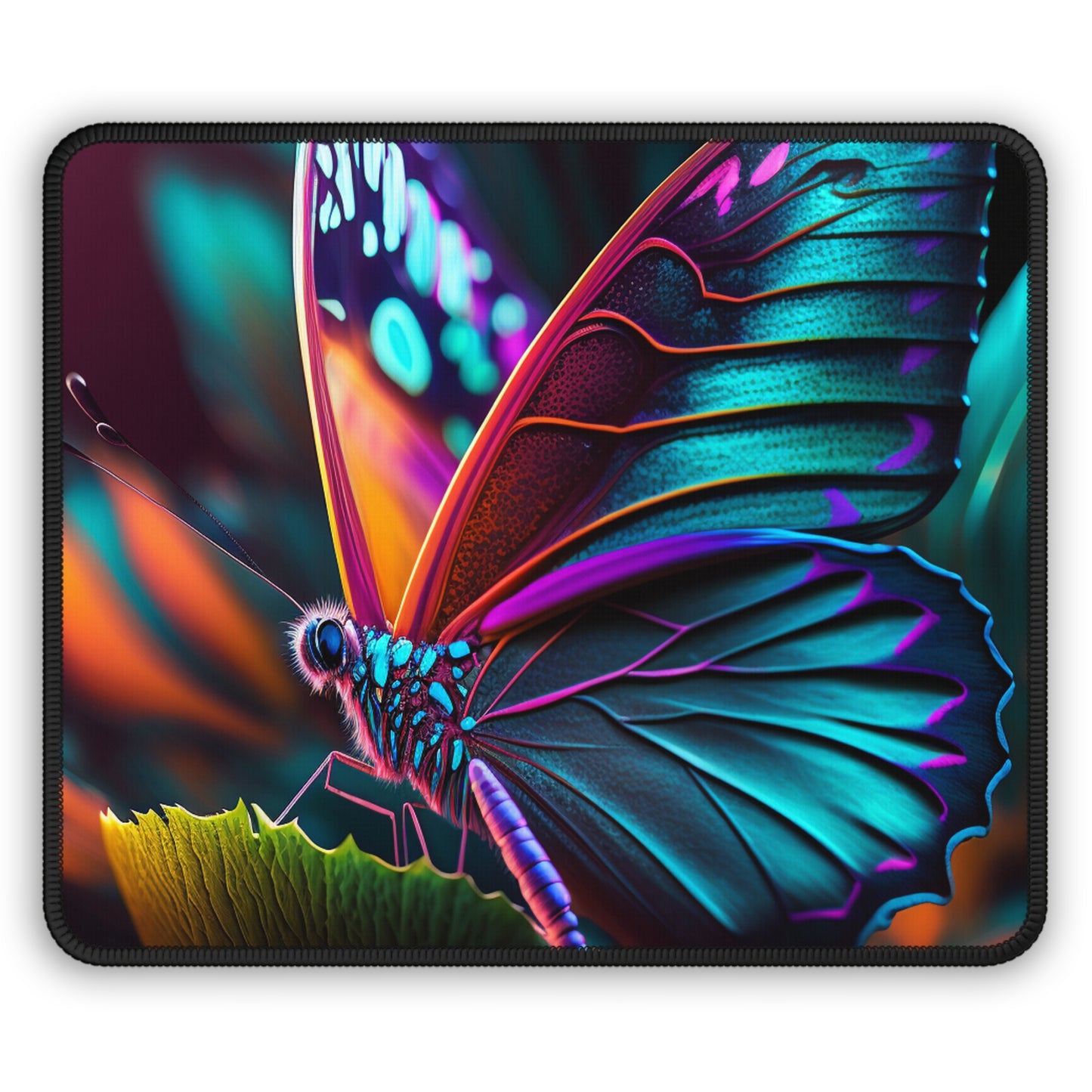 Gaming Mouse Pad  Neon Butterfly Macro 1