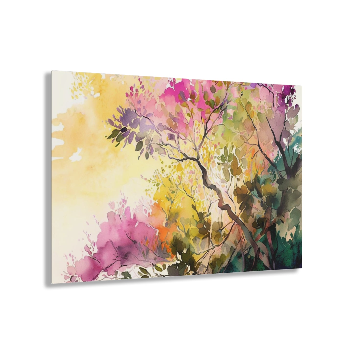 Acrylic Prints Mother Nature Bright Spring Colors Realistic Watercolor 2