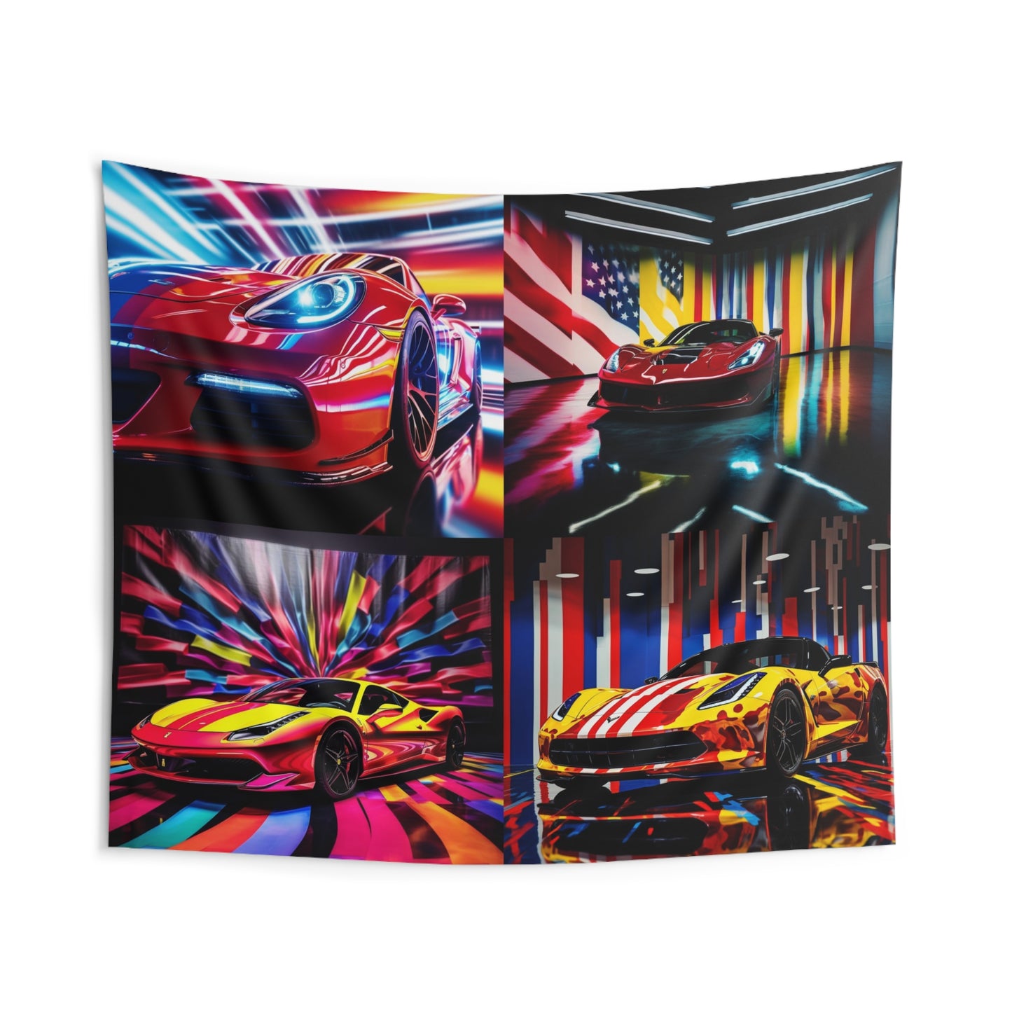 Indoor Wall Tapestries Macro Flag Ferrari 5