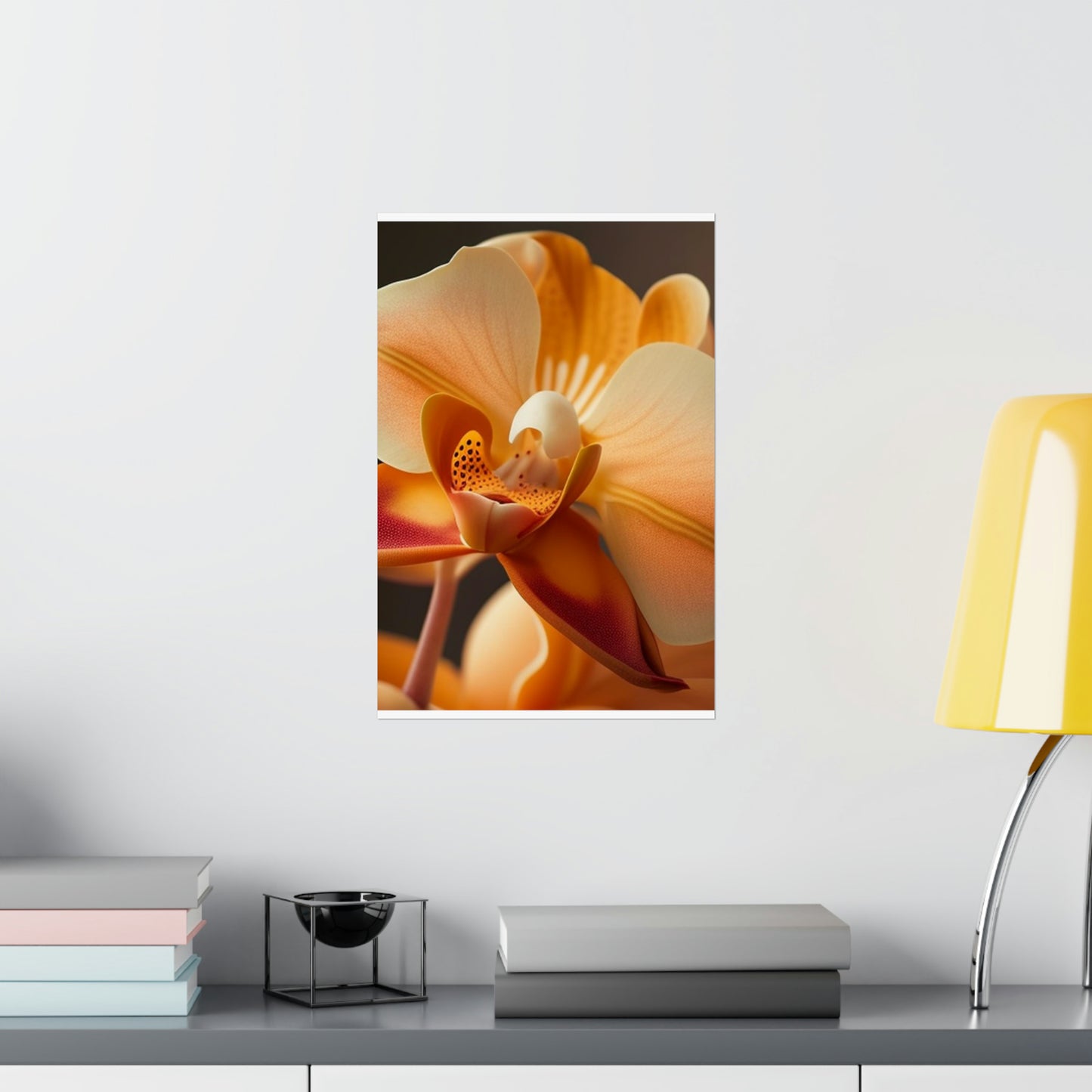 Premium Matte Vertical Posters Orange Orchid 3