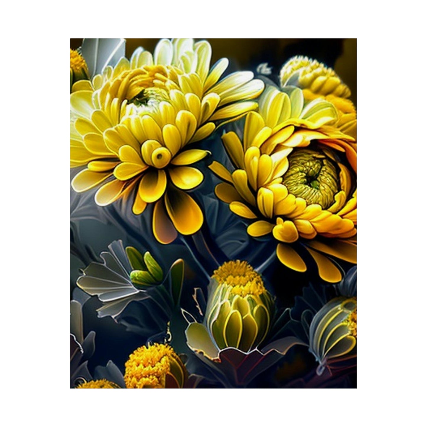 Premium Matte Vertical Posters Yellow Hermosas Flores Amarillas 4