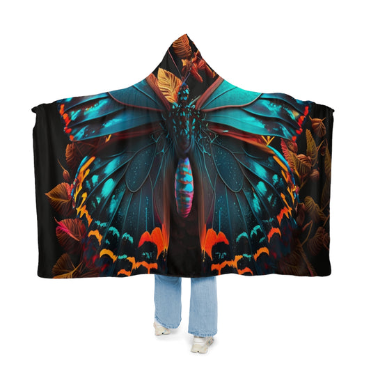 Snuggle Hooded Blanket Hue Neon Butterfly 1