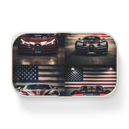 Bento Lunch Box American Flag Background Bugatti 5