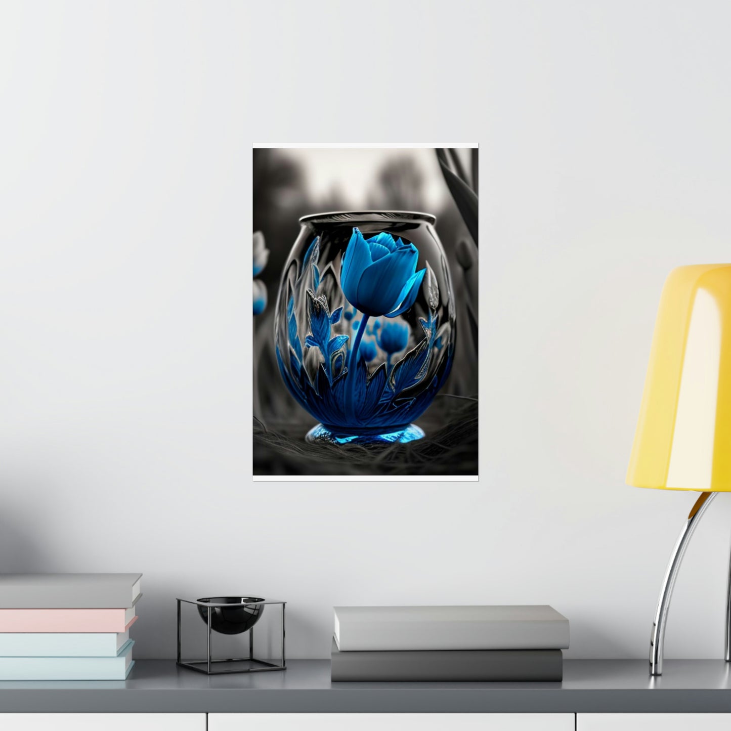 Premium Matte Vertical Posters Tulip Blue 2