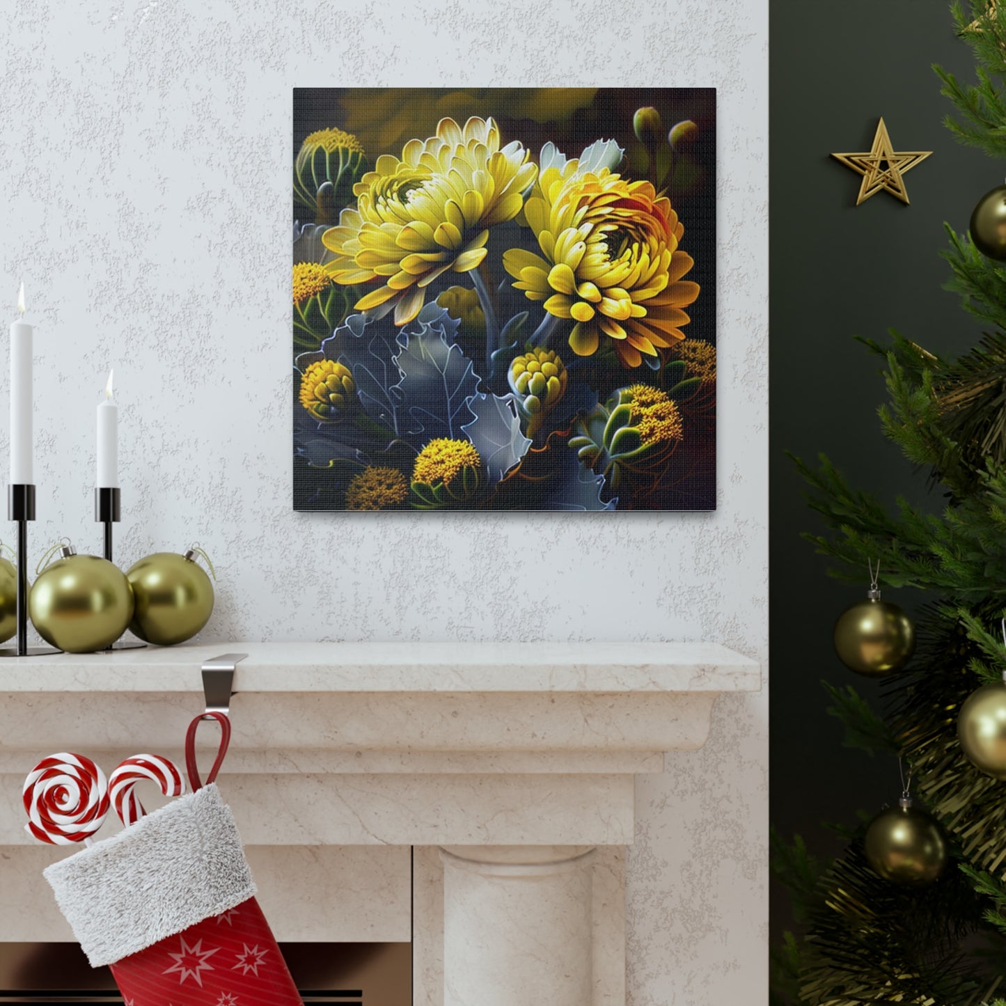 Canvas Gallery Wraps Yellow Hermosas Flores Amarillas 1