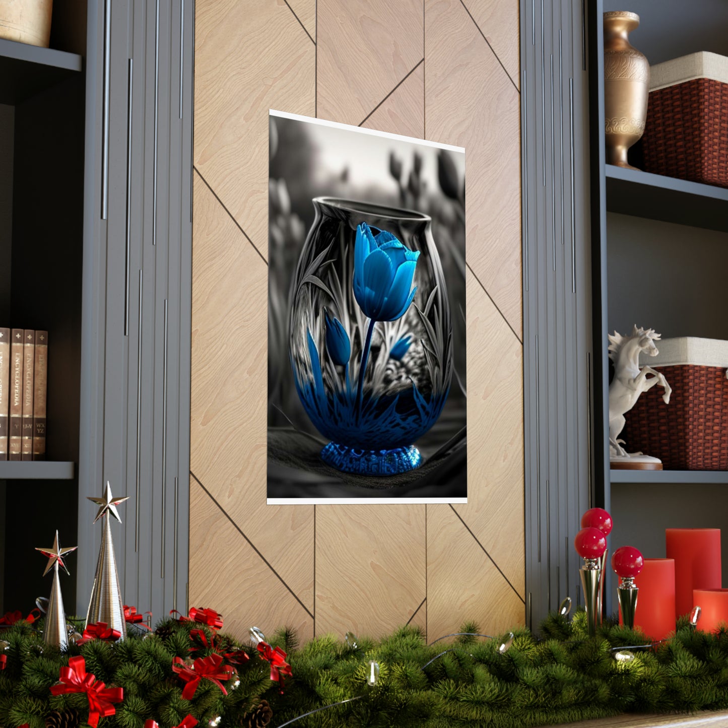 Premium Matte Vertical Posters Tulip Blue 3