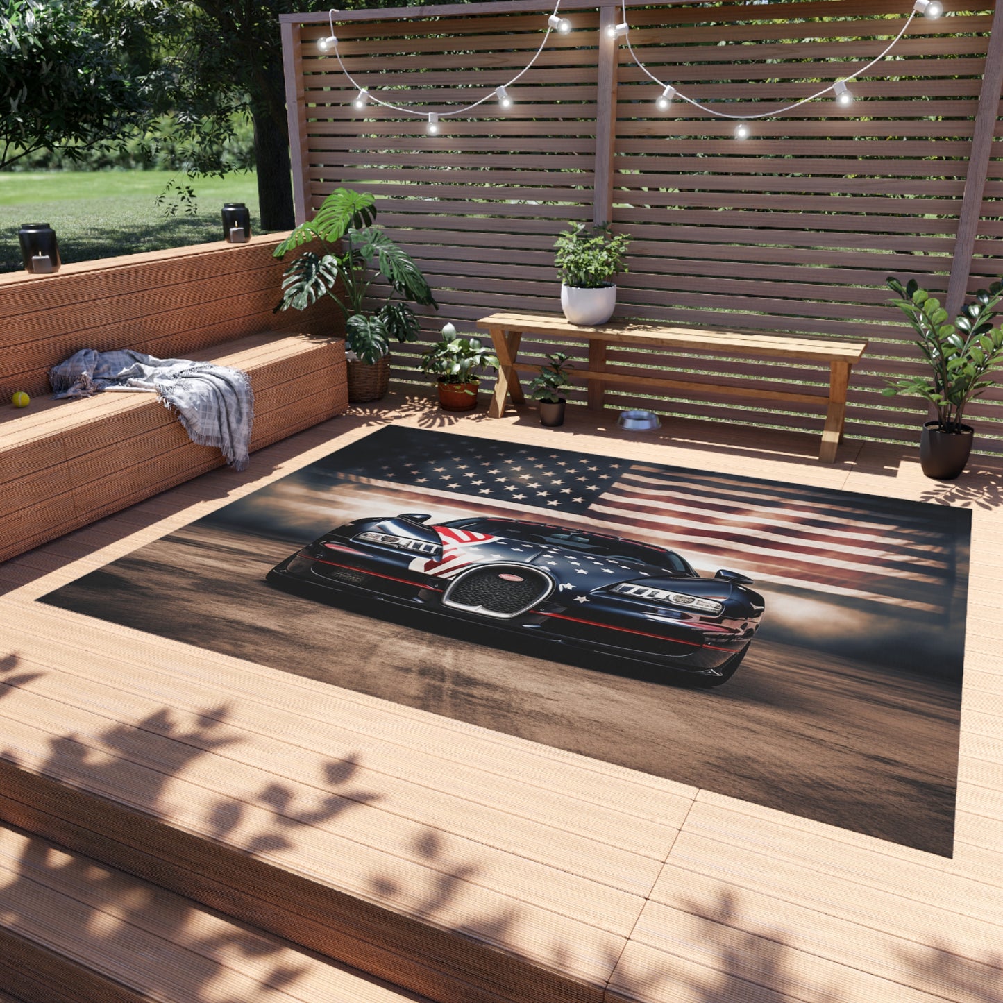 Outdoor Rug  Bugatti American Flag 2
