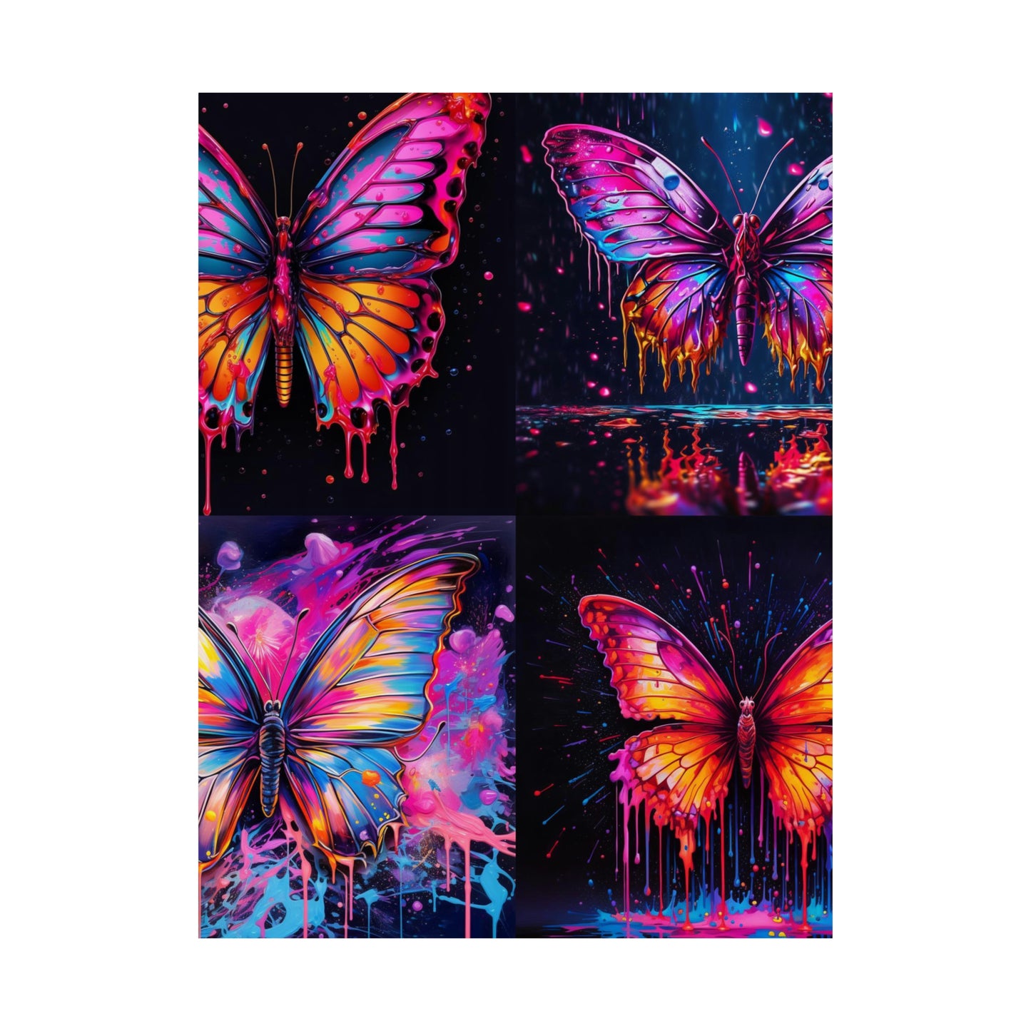 Premium Matte Vertical Posters Pink Butterfly Flair 5