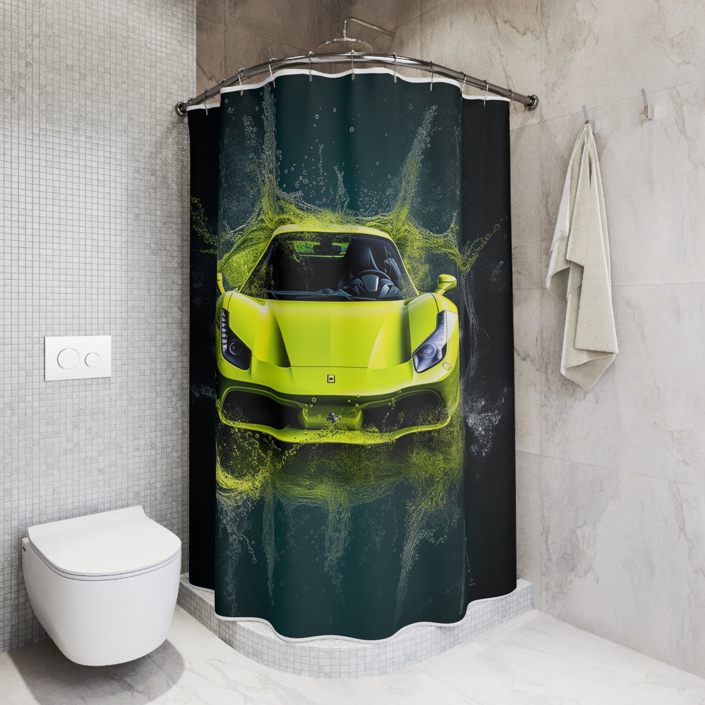 Polyester Shower Curtain Farrari Water 4