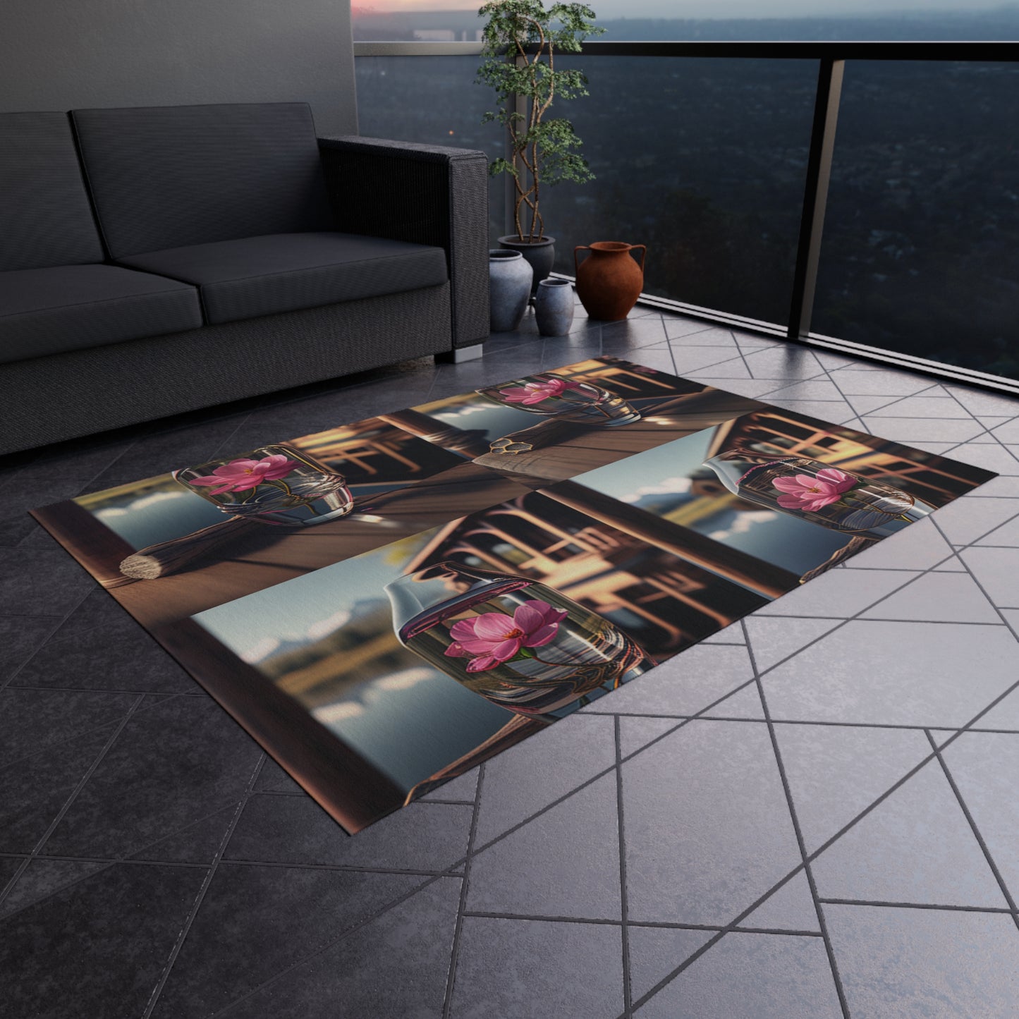 Outdoor Rug  Pink Magnolia 5