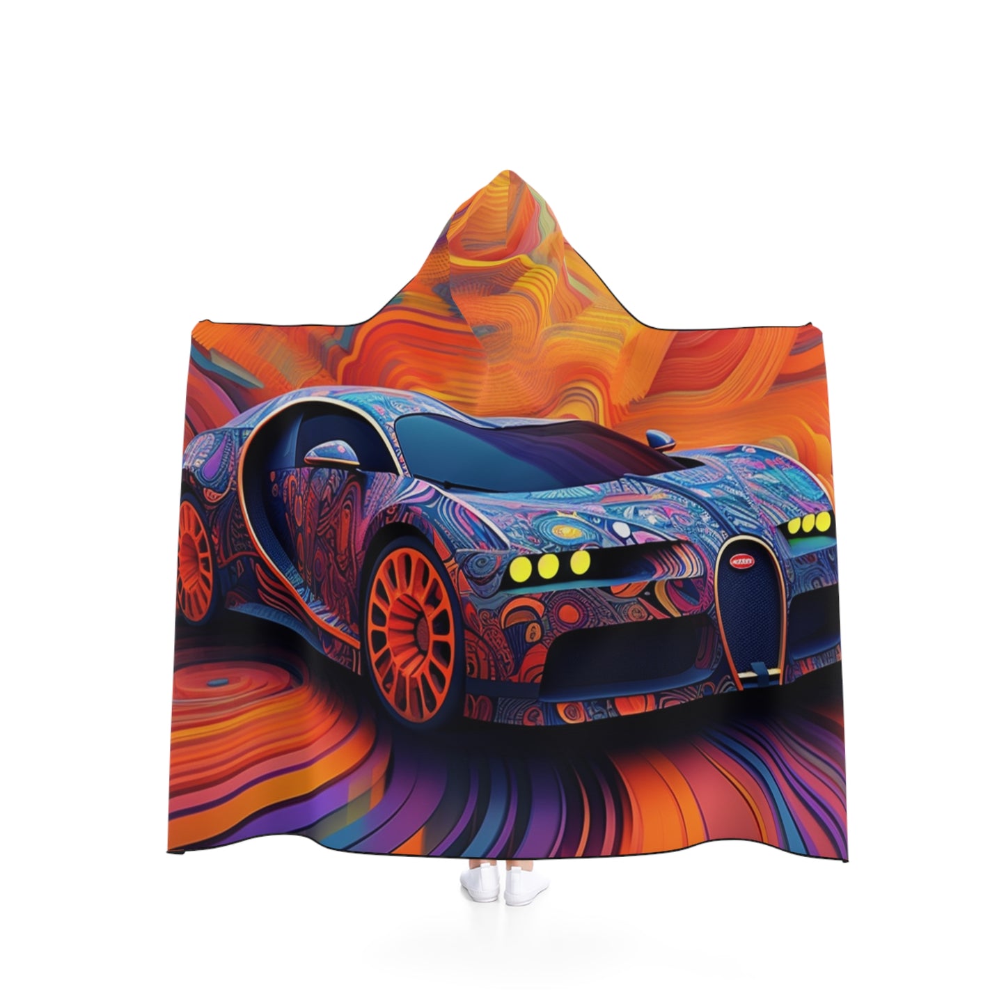 Hooded Blanket Bugatti Abstract Concept 4