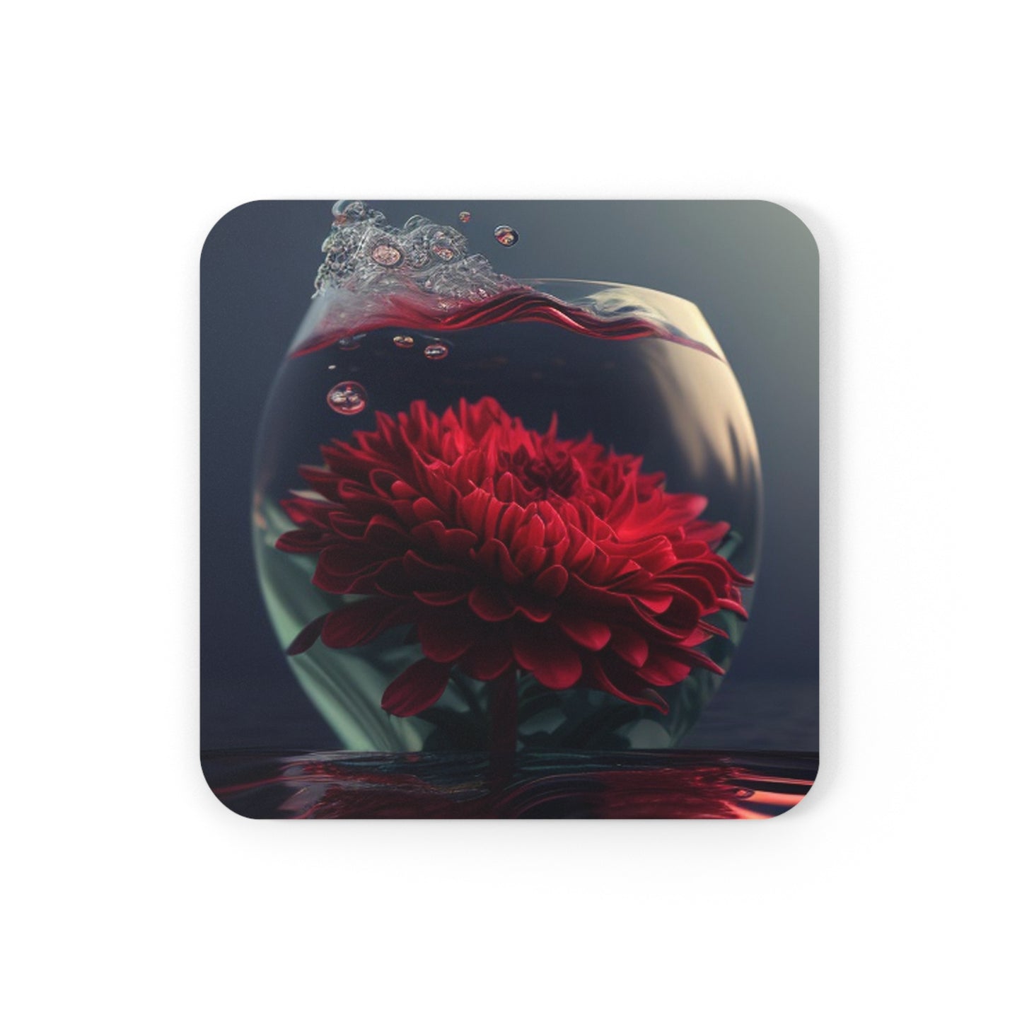 Corkwood Coaster Set Chrysanthemum 1