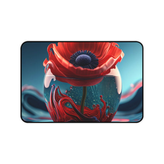 Desk Mat Red Anemone in a Vase 2