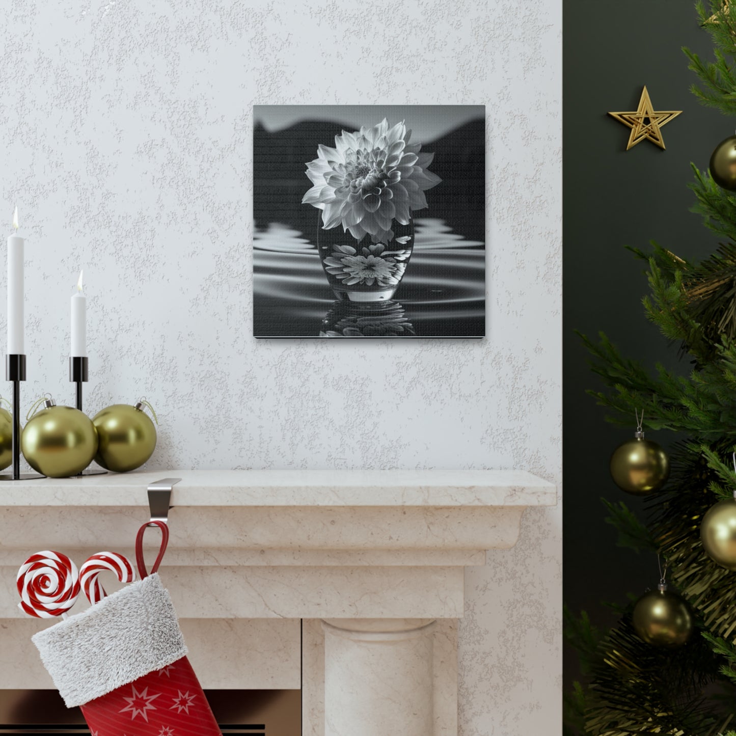 Canvas Gallery Wraps White Dahlia 4