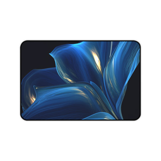 Desk Mat Abstract Blue Tulip 1