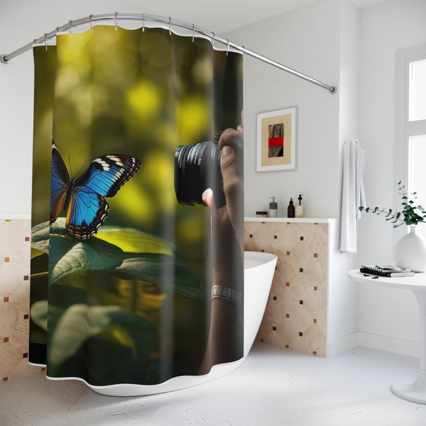 Polyester Shower Curtain Jungle Butterfly 3