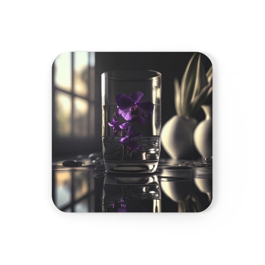 Corkwood Coaster Set Purple Orchid Glass vase 4