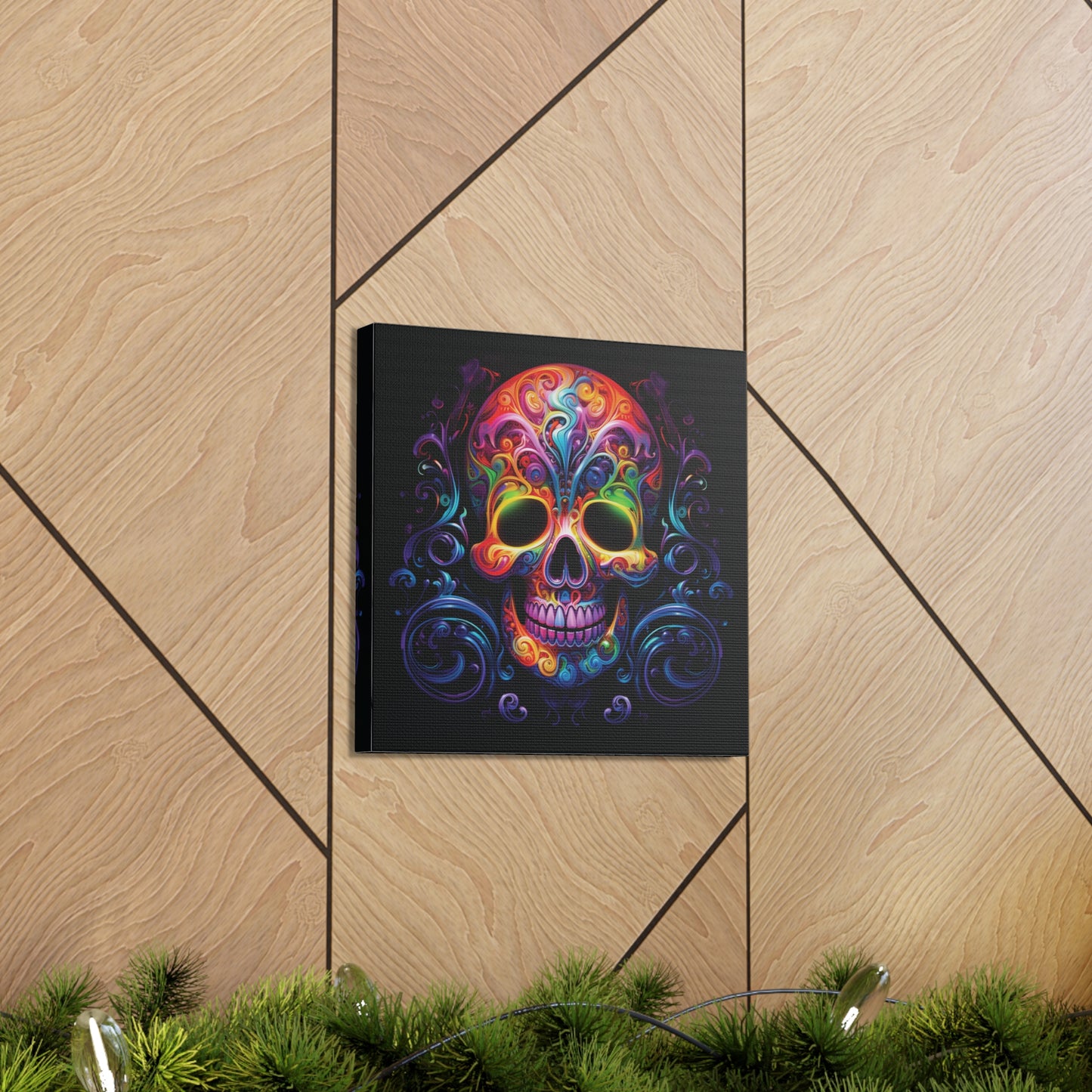 Canvas Gallery Wraps Macro Skull Color 2