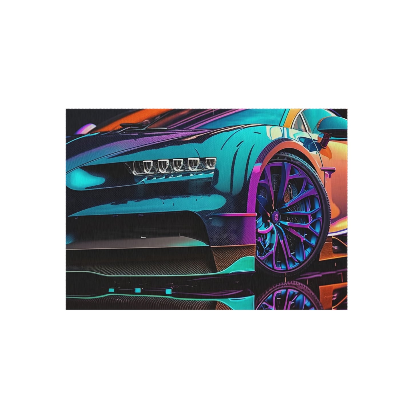 Outdoor Rug  Bugatti Neon Chiron 1