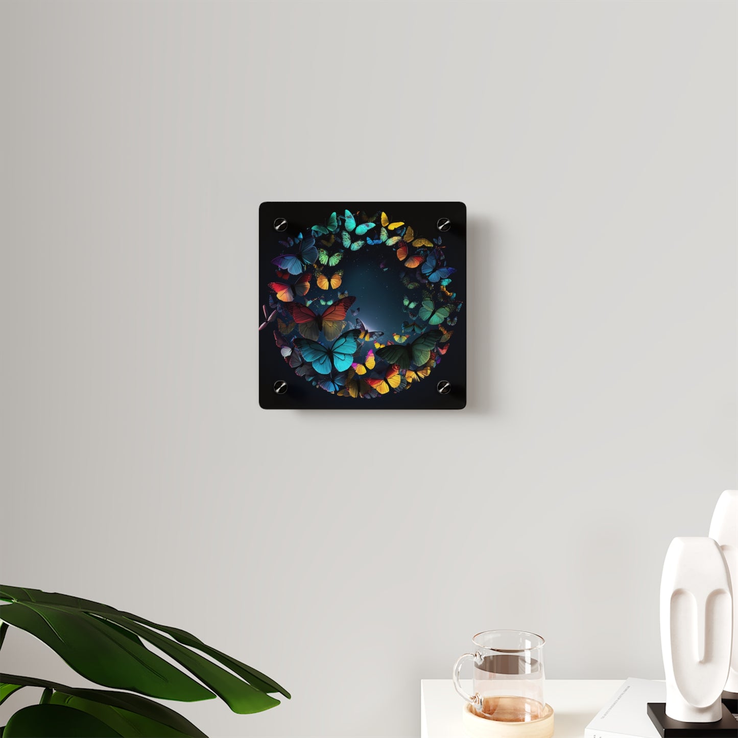 Acrylic Wall Art Panels Moon Butterfly 3