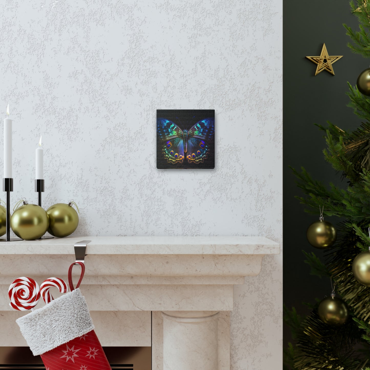 Canvas Gallery Wraps Neon Hue Butterfly 3