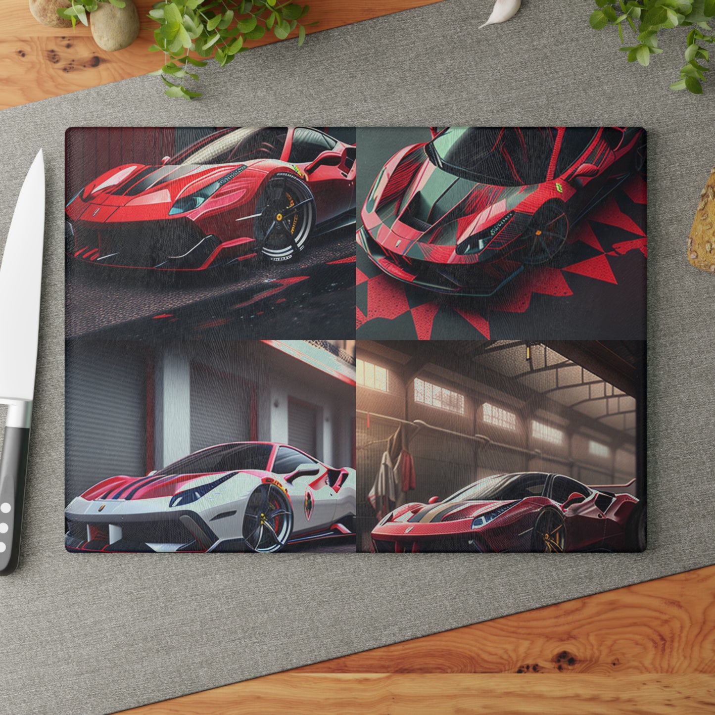 Glass Cutting Board Ferrari Hyper 5