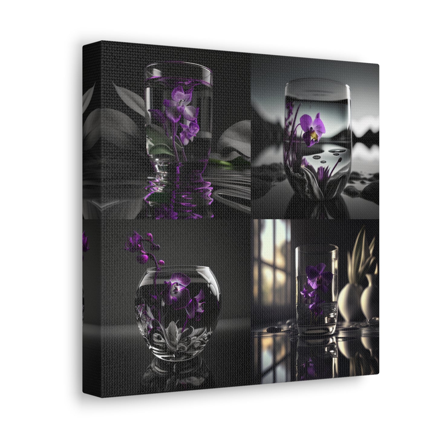 Canvas Gallery Wraps Purple Orchid Glass vase 5