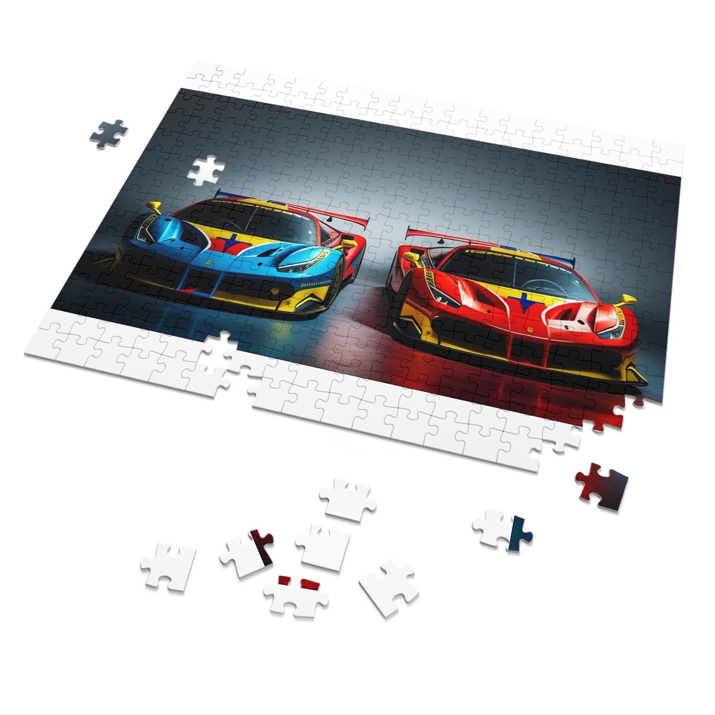 Jigsaw Puzzle (30, 110, 252, 500,1000-Piece) Ferrari Red Blue 2