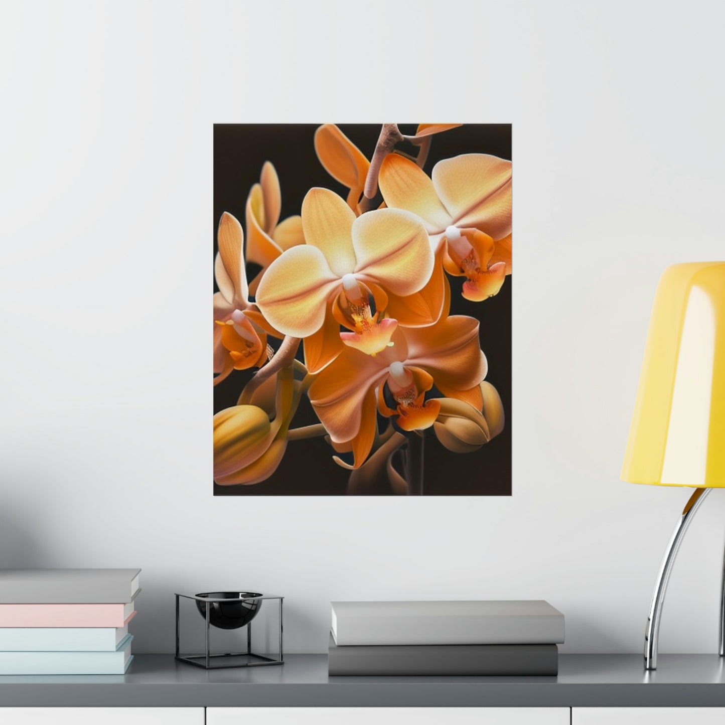 Premium Matte Vertical Posters orchid pedals 1