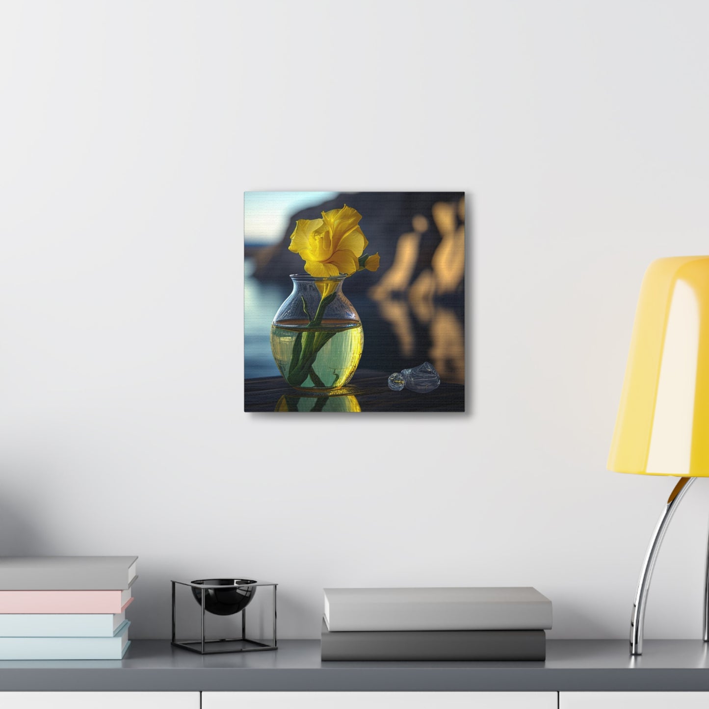 Canvas Gallery Wraps Yellow Gladiolus glass 3