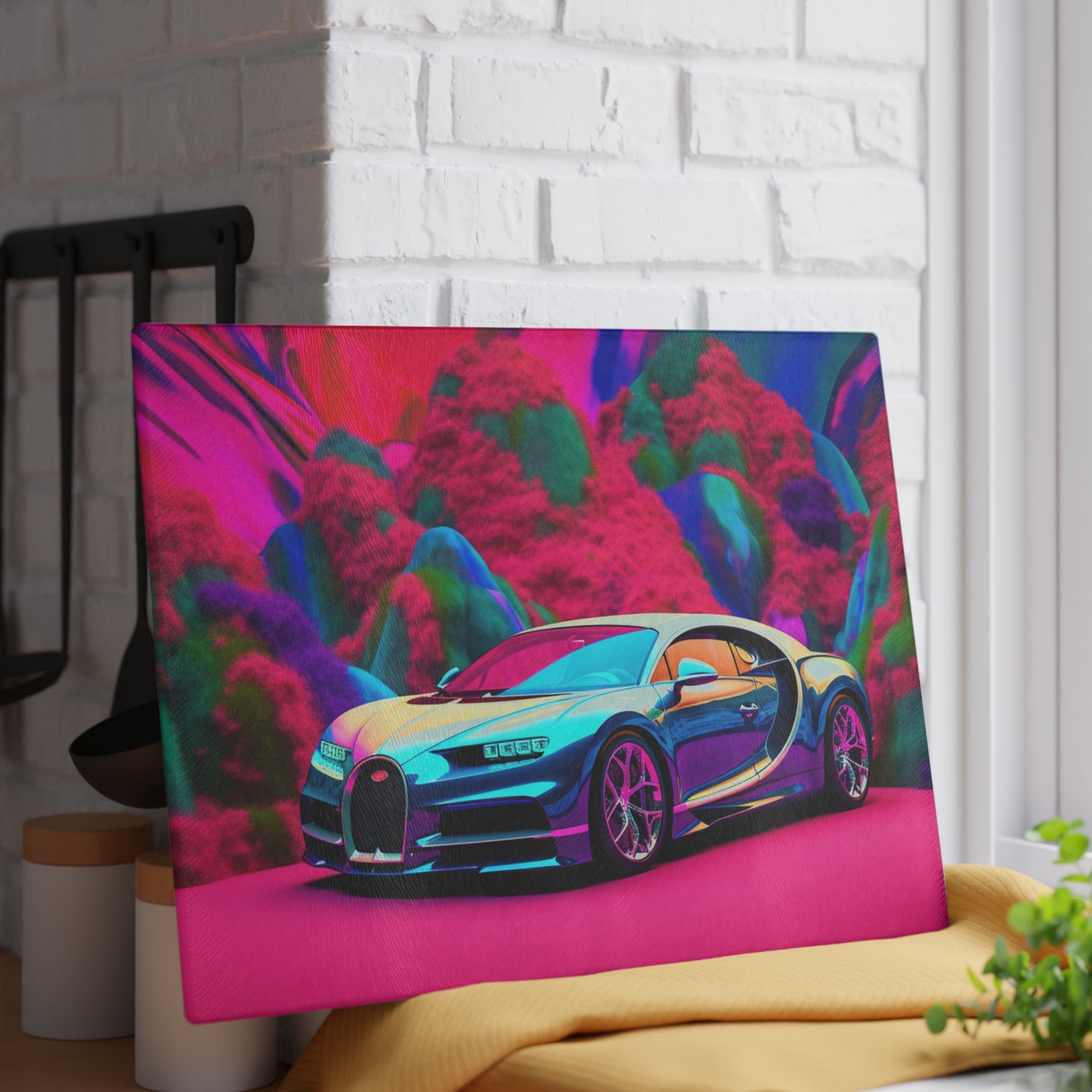 Glass Cutting Board Florescent Bugatti Flair 4