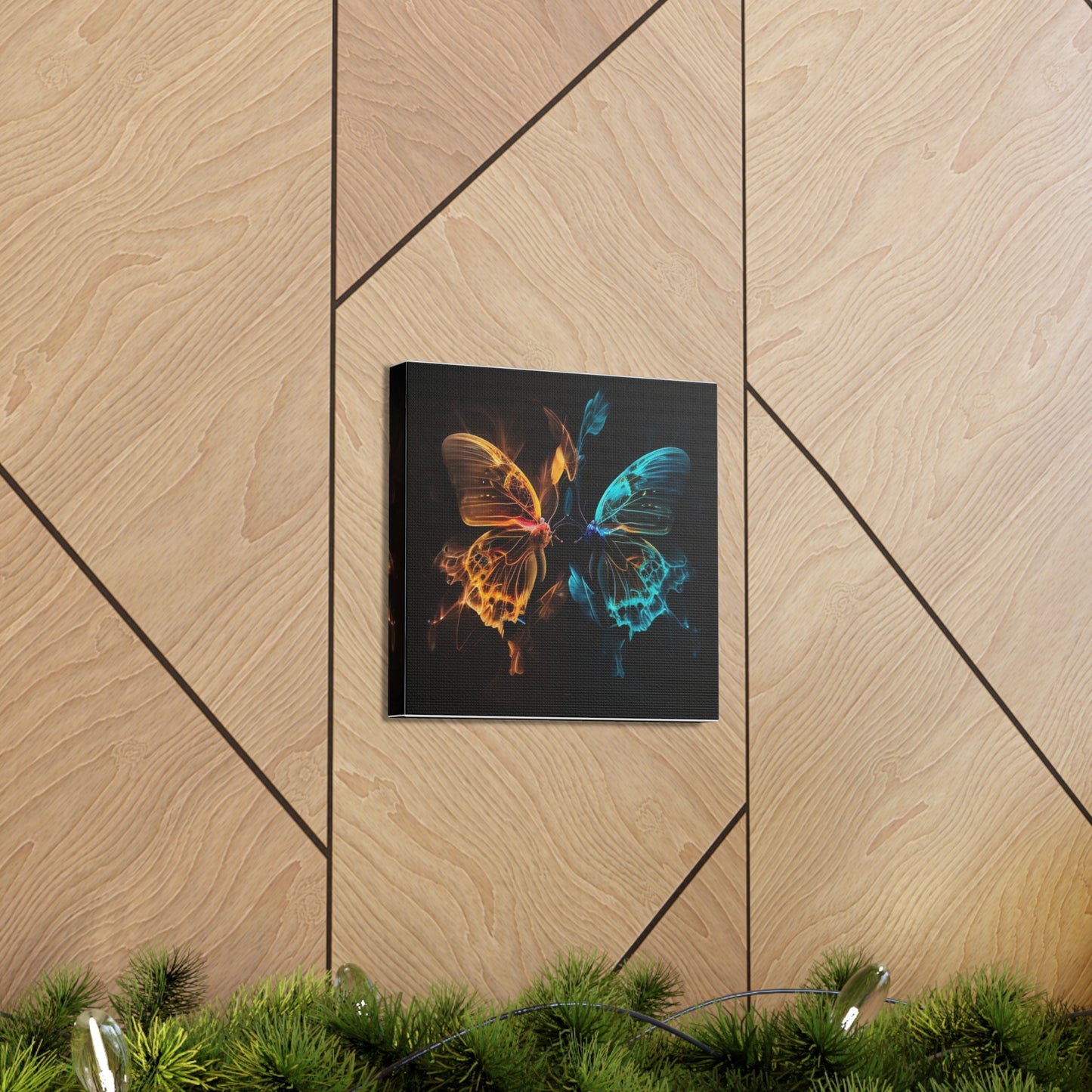 Canvas Gallery Wraps Kiss Neon Butterfly 2