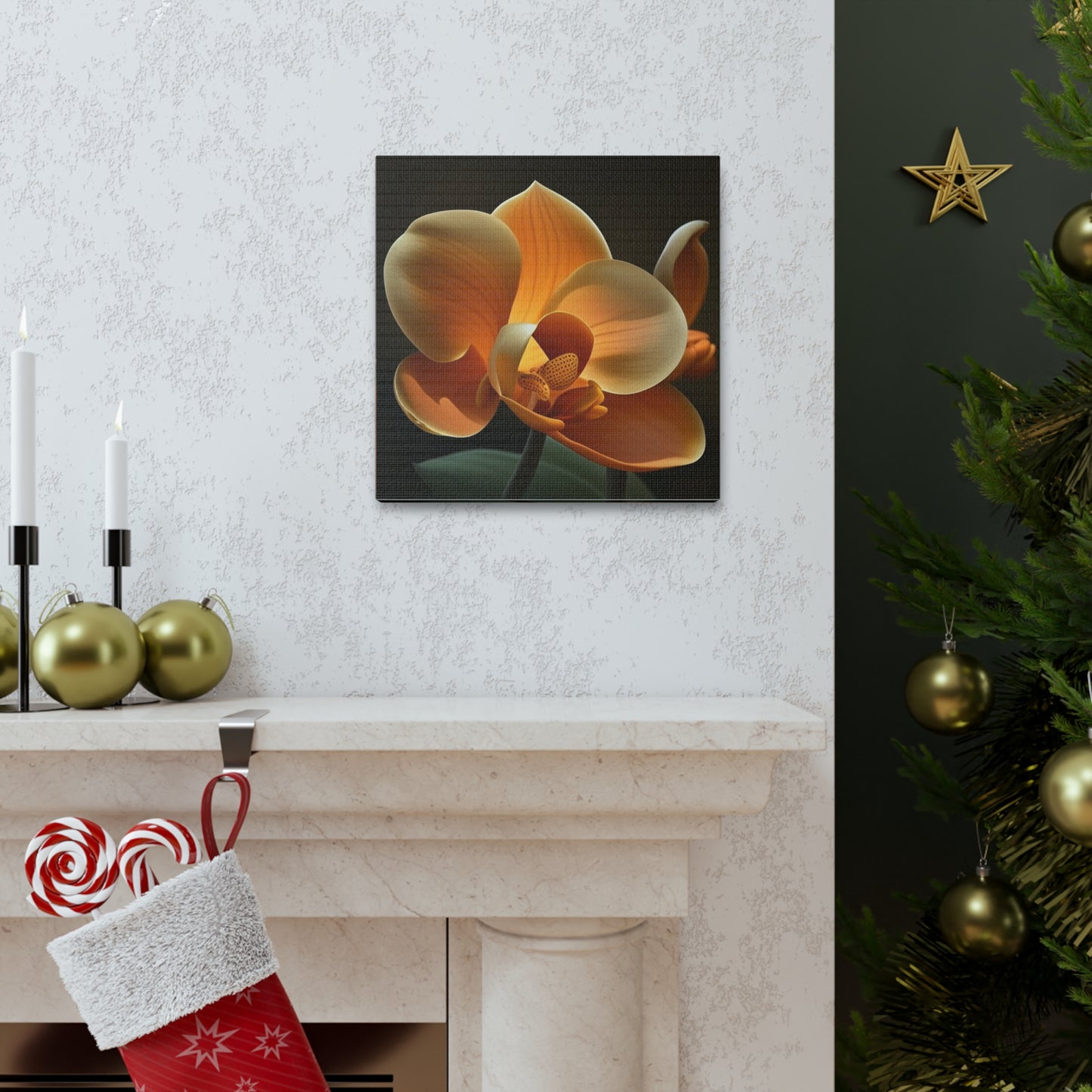 Canvas Gallery Wraps Orange Orchid 4