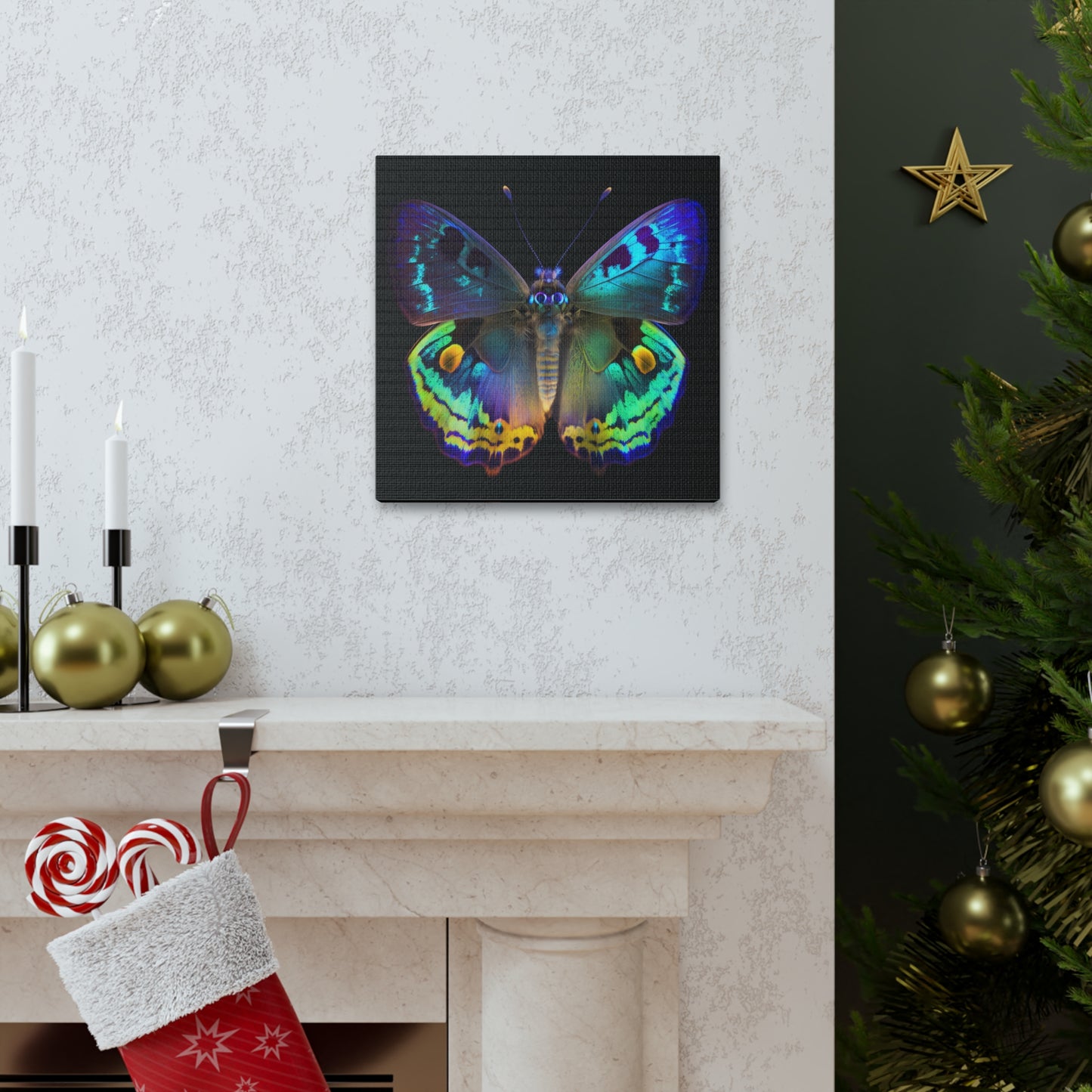 Canvas Gallery Wraps Neon Hue Butterfly 4