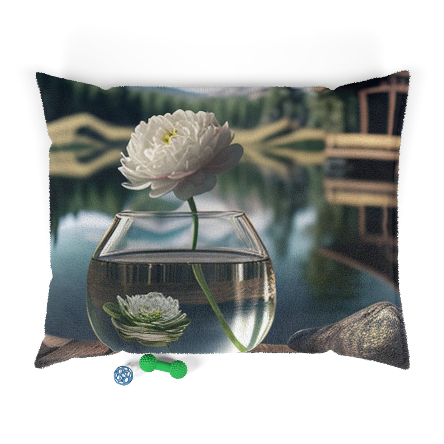 Pet Bed White Peony glass vase 2