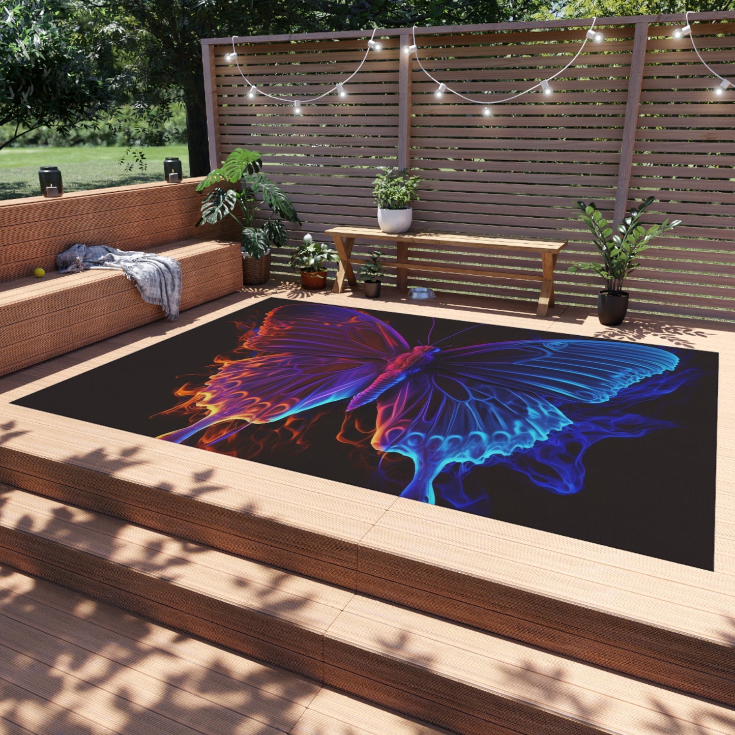 Outdoor Rug  Thermal Butterfly 1