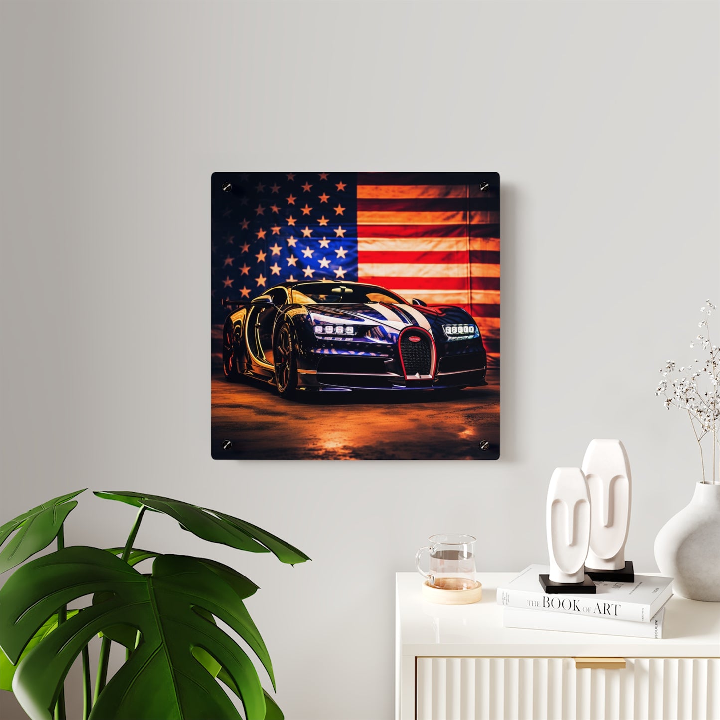 Acrylic Wall Art Panels Macro Bugatti American Flag 4