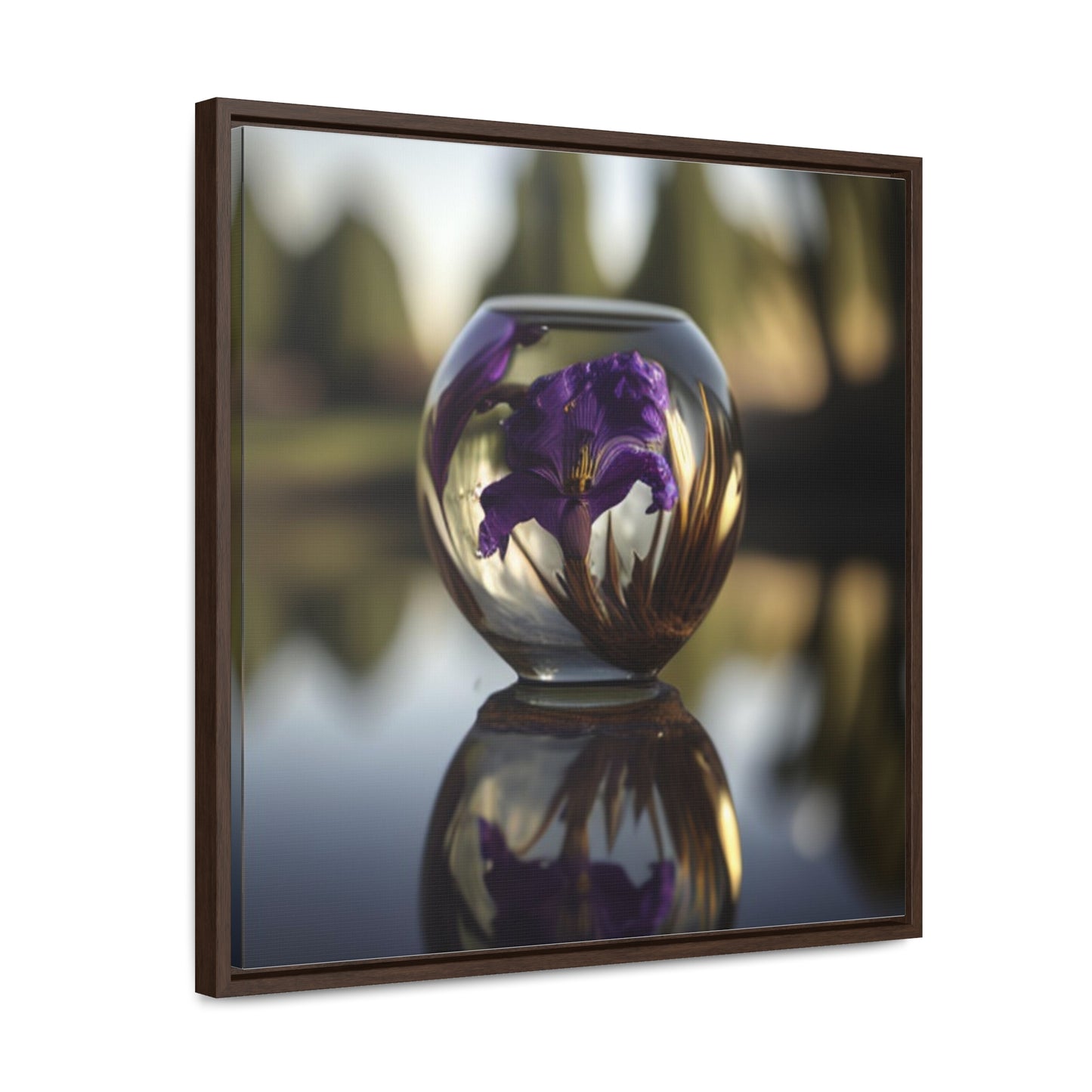 Gallery Canvas Wraps, Square Frame Purple Iris in a vase 2