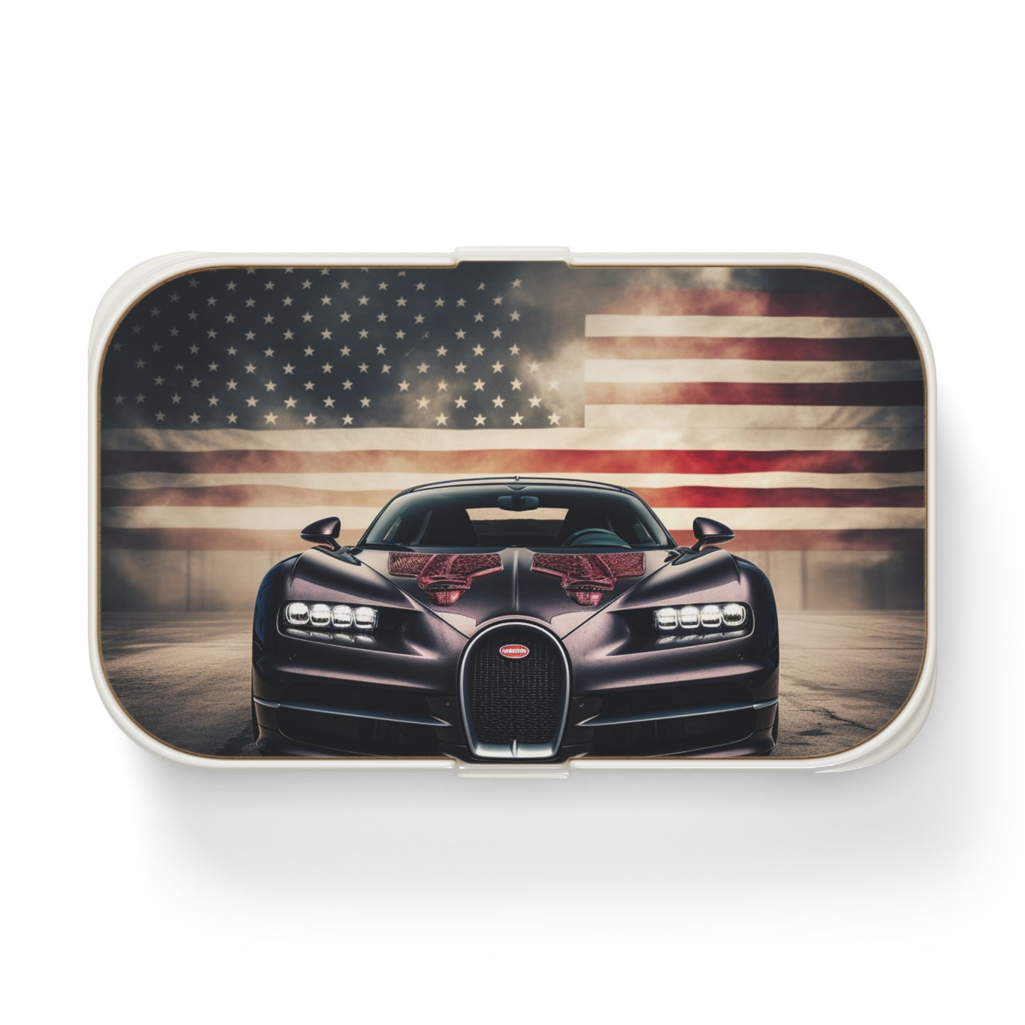 Bento Lunch Box American Flag Background Bugatti 2