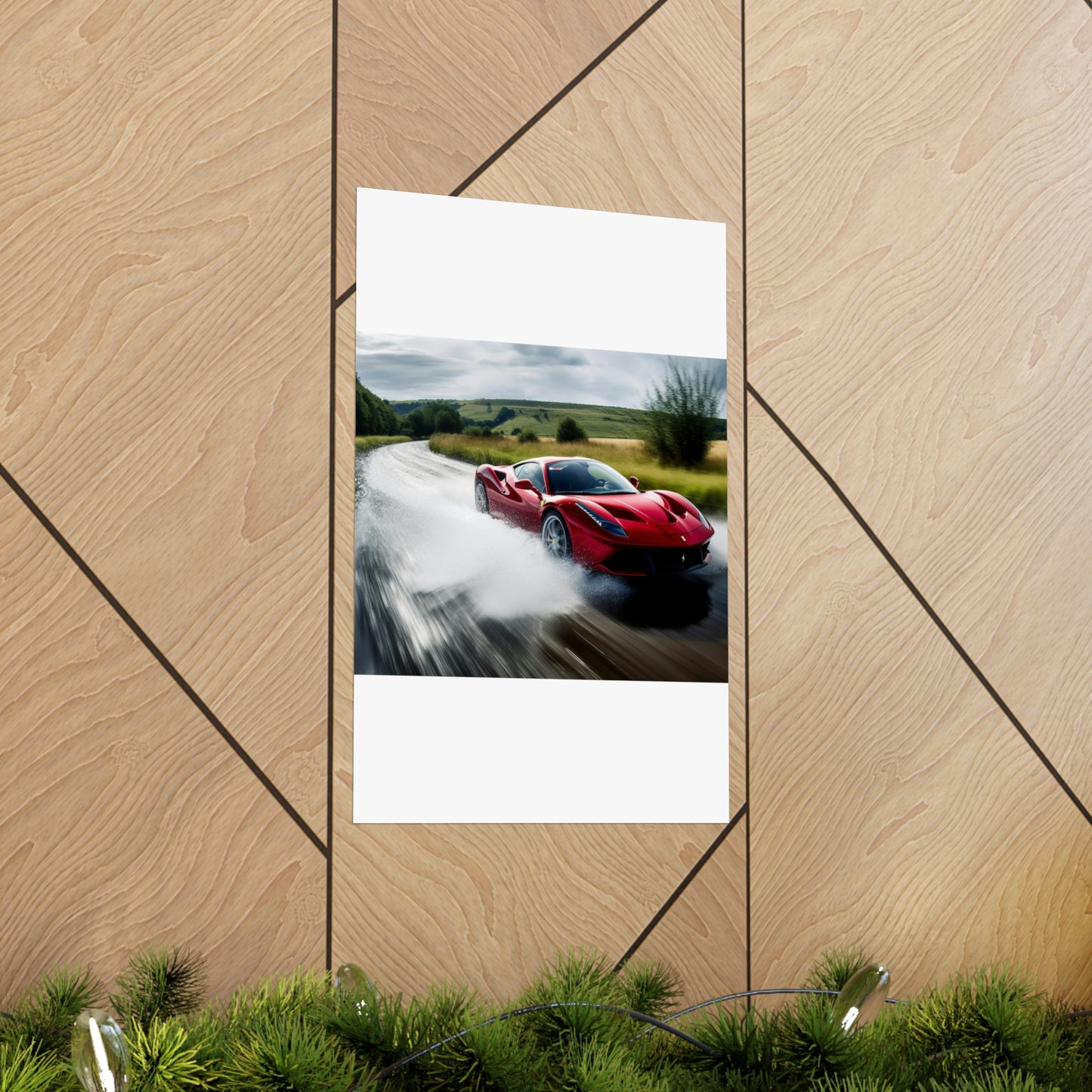 Premium Matte Vertical Posters Water Ferrari Splash 4