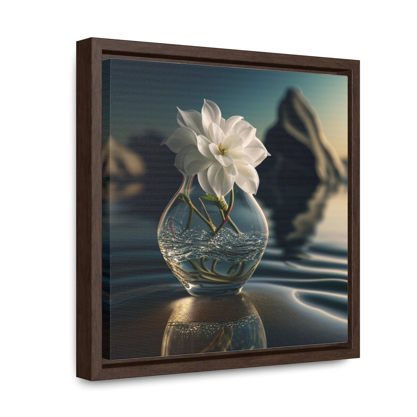 Gallery Canvas Wraps, Square Frame Jasmine glass vase 4