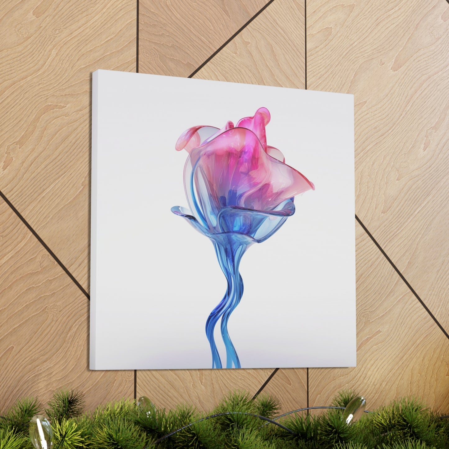 Canvas Gallery Wraps Pink & Blue Tulip Rose 4