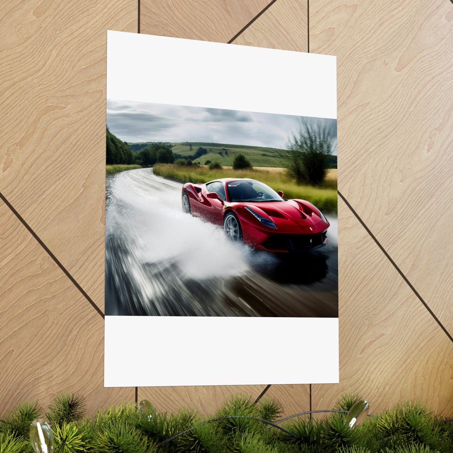 Premium Matte Vertical Posters Water Ferrari Splash 4