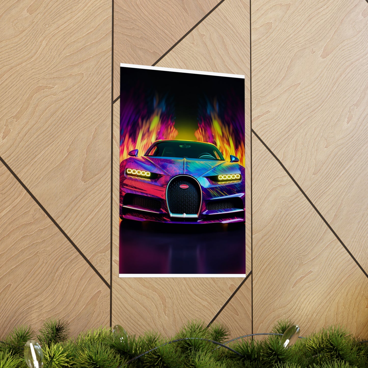 Premium Matte Vertical Posters Florescent Bugatti Flair 3